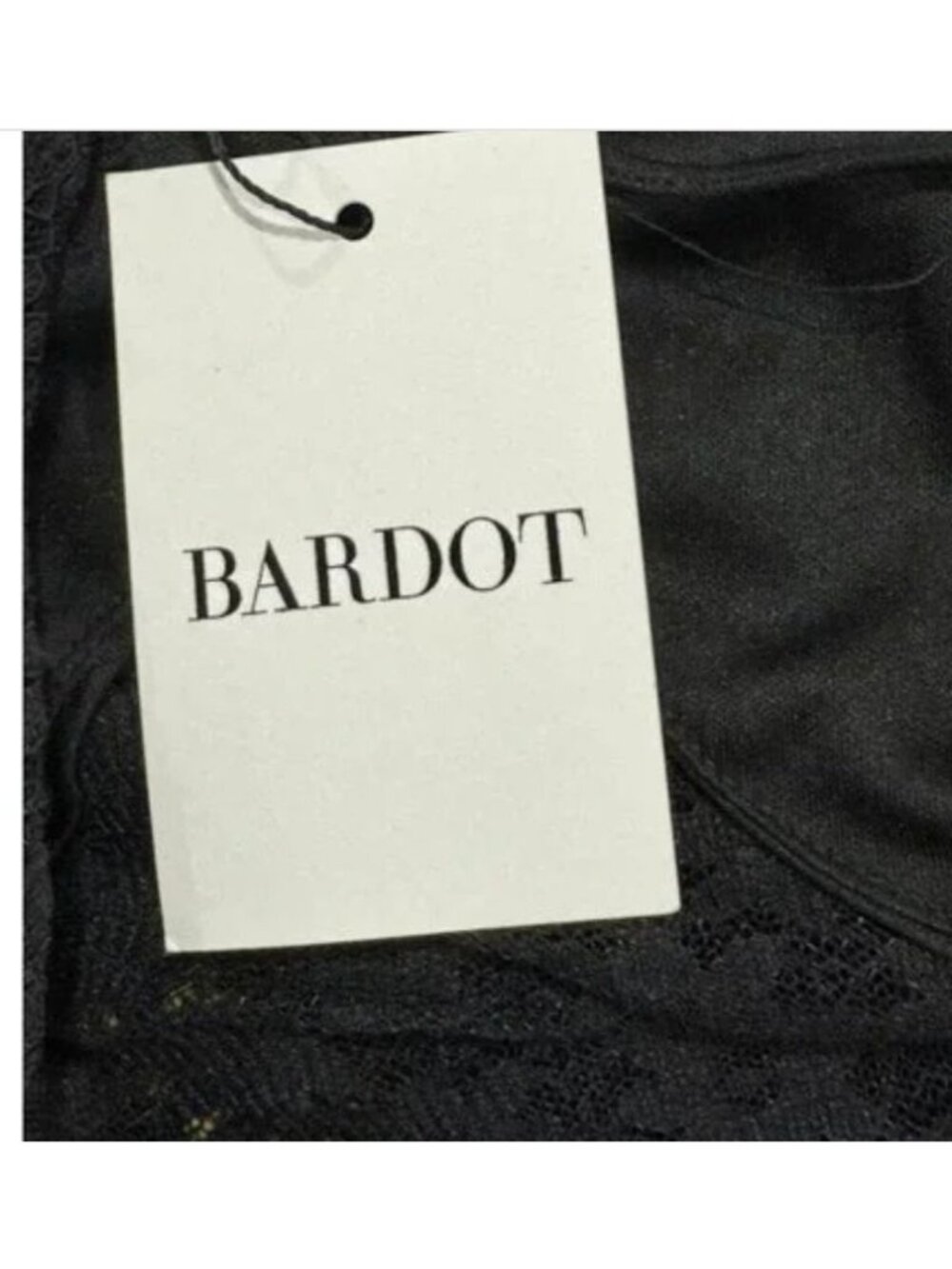 Bardot Lace Halter Neck Midi Dress Black Sleeveless Sheath Evening Cocktail Wome - Picture 6 of 8